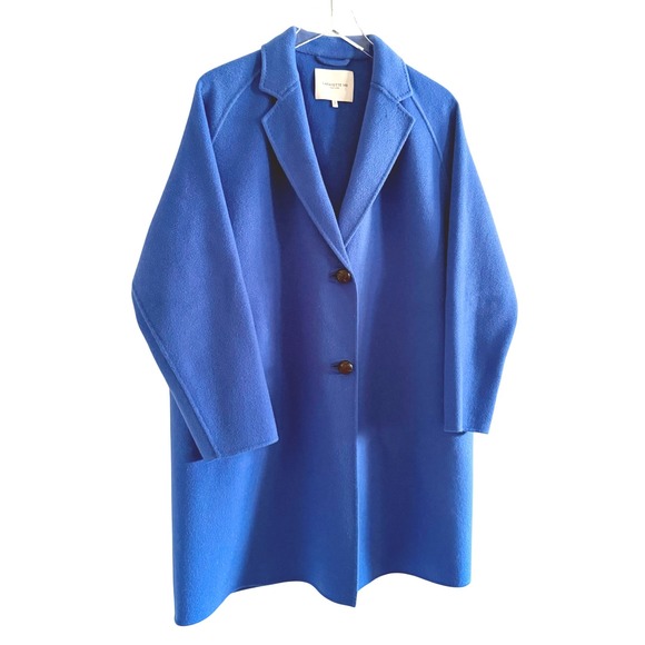 Lafayette 148 Galaxy Blue Cashmere Oversized Two Button Car Coat Small‎ - Picture 15 of 15